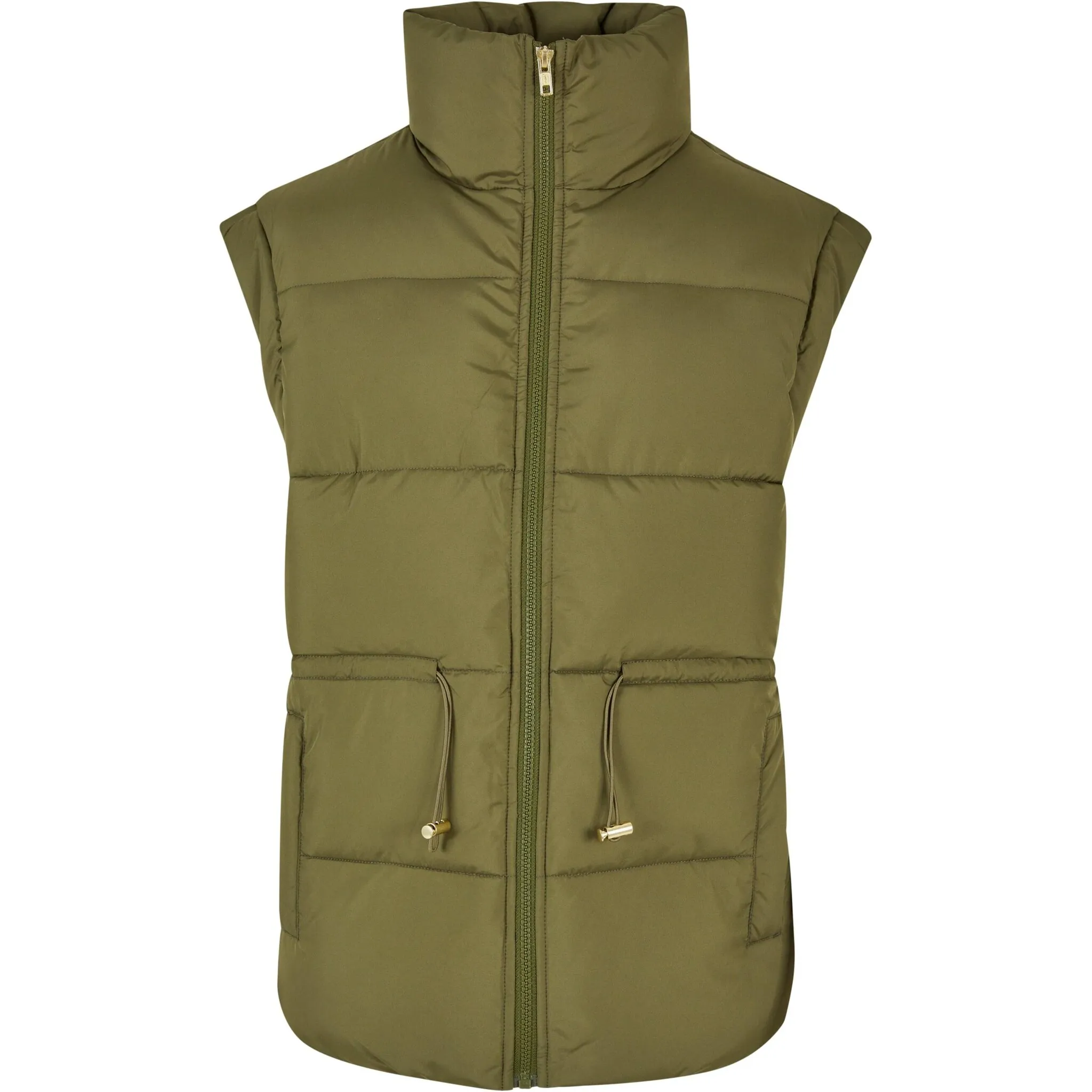 

Жилет из джерси URBAN CLASSICS " Urban Classics Women's Ladies Waisted Puffer Vest" (1 шт.), оливковый