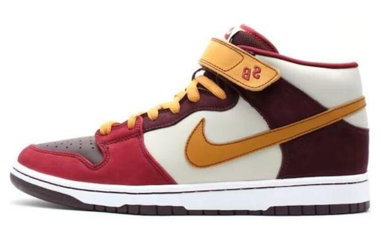 Кроссовки SB Dunk Mid Vapor Nike, цвет Red Yellow