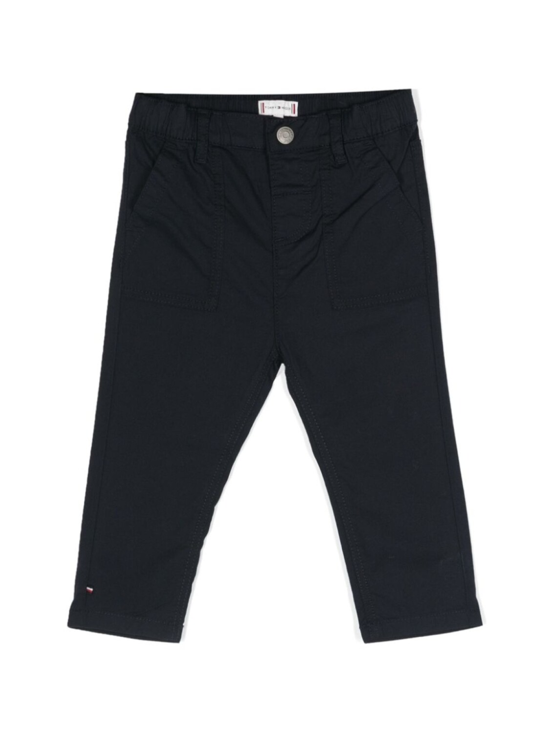 

Прямые брюки с вышитым логотипом Tommy Hilfiger Junior, синий