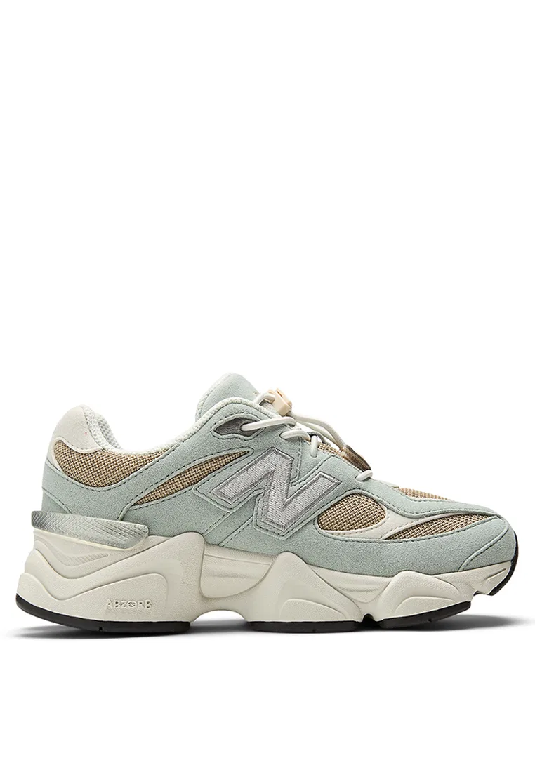 Детские кроссовки Lifestyle, модель 9060, New Balance, зеленый/бежевый — фото 4