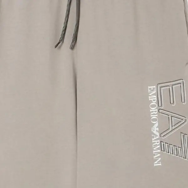 Вязаные спортивные штаны EA7 SS26 для мужчин Emporio Armani, светлый коричневый — фото 4