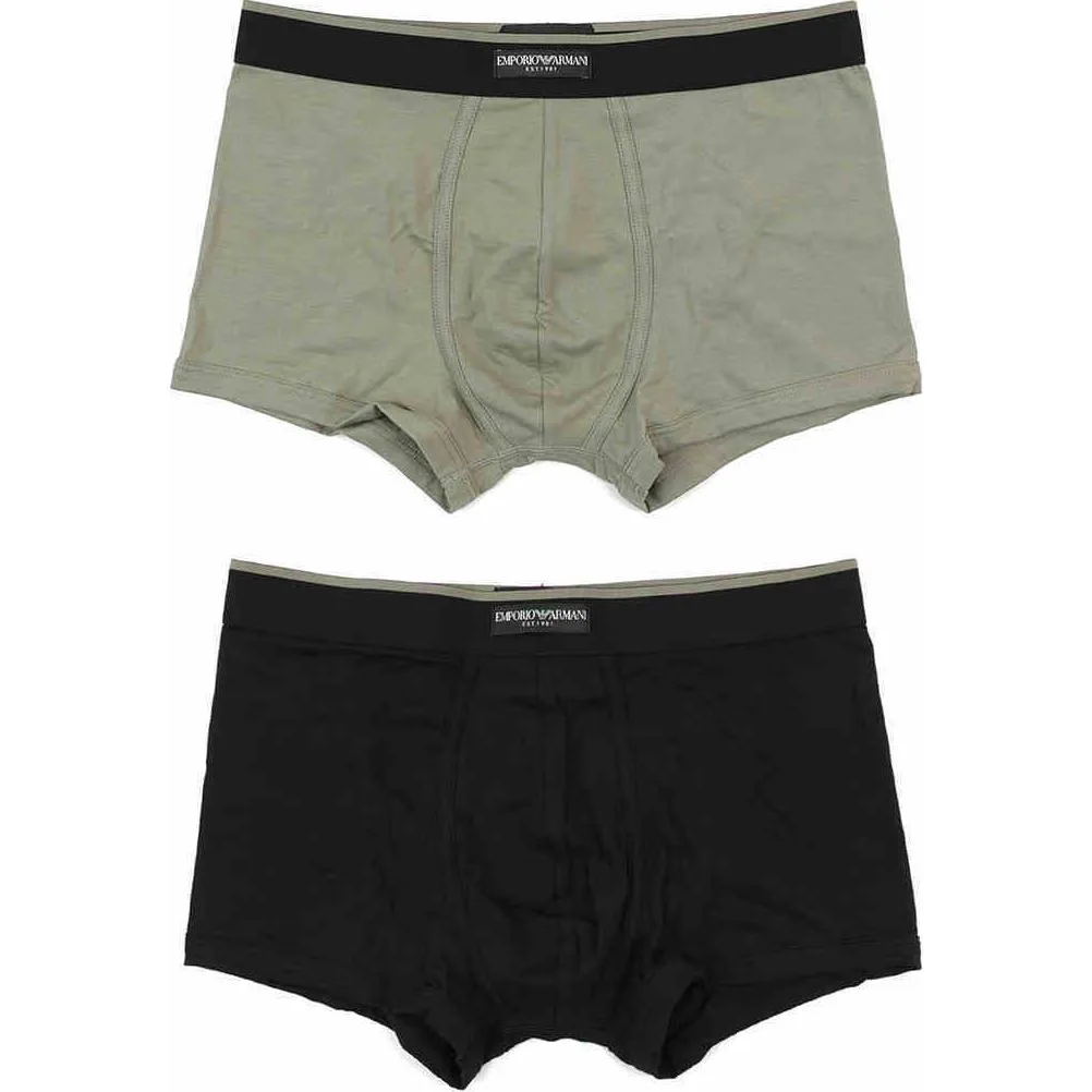 EMPORIO ARMANI Трусы мужские 2 шт черные зеленые