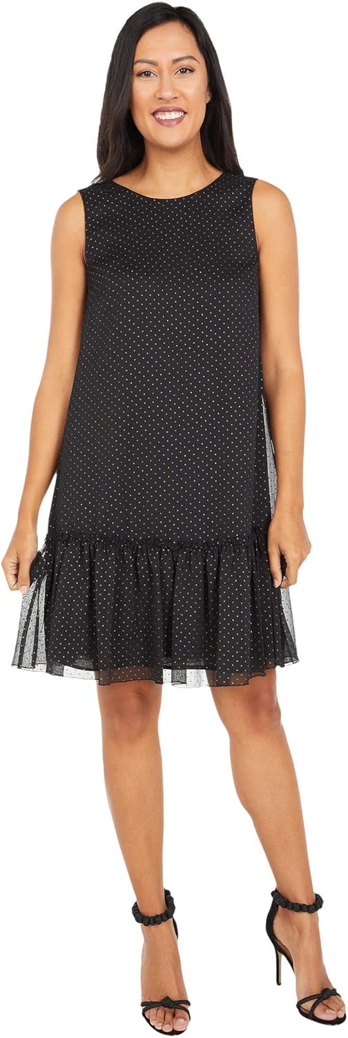 

Женское платье Tommy Hilfiger с оборками и воланом в горошек, Black/Gold