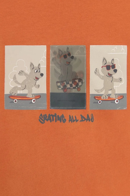 Детская хлопковая водолазка Mayoral, оранжевый — фото 4