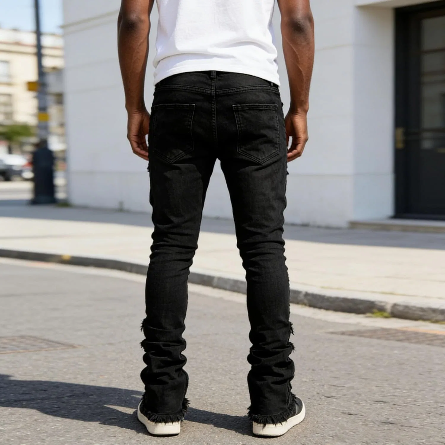 Джинсы рваные, Stylished Stretch, Black — фото 3