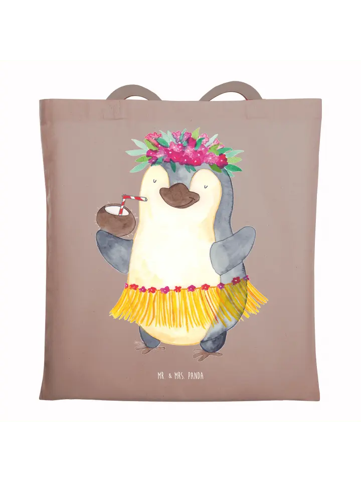 

Сумка для переноски Mr & Mrs Panda Pinguin Kokosnuss ohne Spruch, пастельно-коричневый