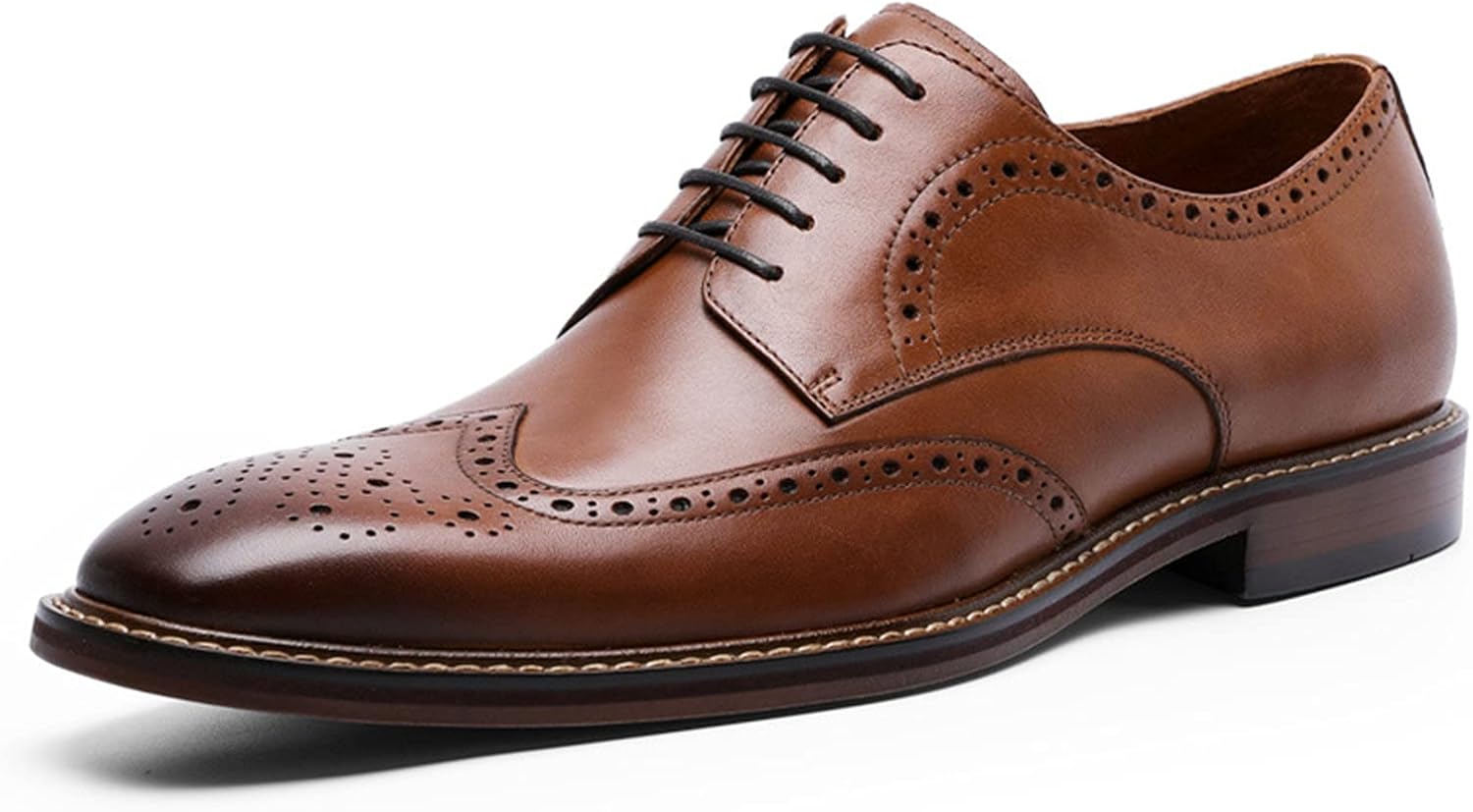 

Мужские классические туфли WKNBEU: кожаные броги, дерби, оксфорды на шнуровке, элегантные туфли для свадьбы, офиса, деловые туфли, коричневые - US7.5/UK6.5/EU39