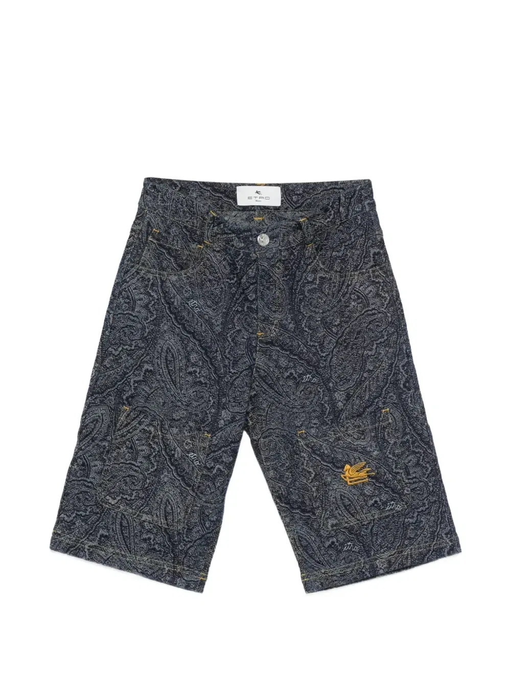 Шорты из жаккардовой ткани с узором пейсли Etro Kids, синий