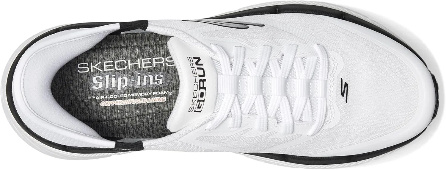 Мужские слипоны Skechers Max Cushioning Premier 2.0 Ascendant II Hands-Free, White Black — фото 3