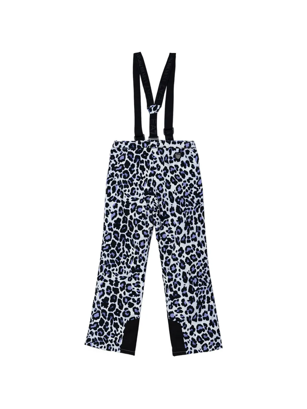 Брюки с подтяжками и леопардовым принтом Emporio Armani Kids, фиолетовый — фото 2