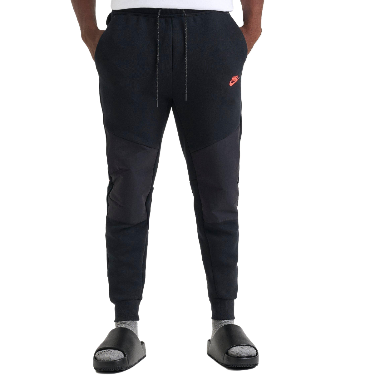 

Спортивные брюки Tech Fleece мужские Nike, черный/темно-красный