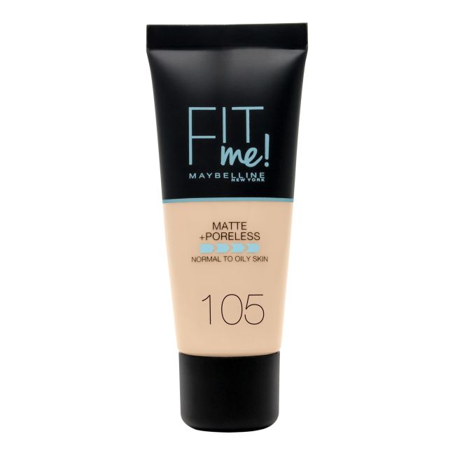 

Maybelline fit me матовая + тональная основа для сияния пор Maybelline New York, цвет 105 natural ivory, 30 мл