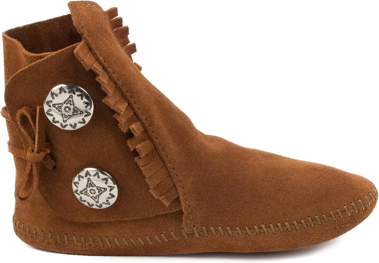 Мужские ботинки Minnetonka с мягкой и жесткой подошвой на пуговицах, коричневый — фото 2