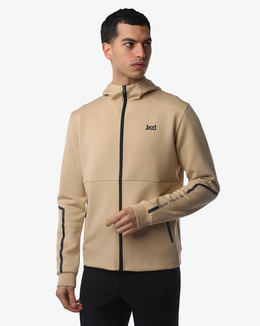 

JAKED Мужская толстовка песочного цвета из синтетического материала для фитнеса