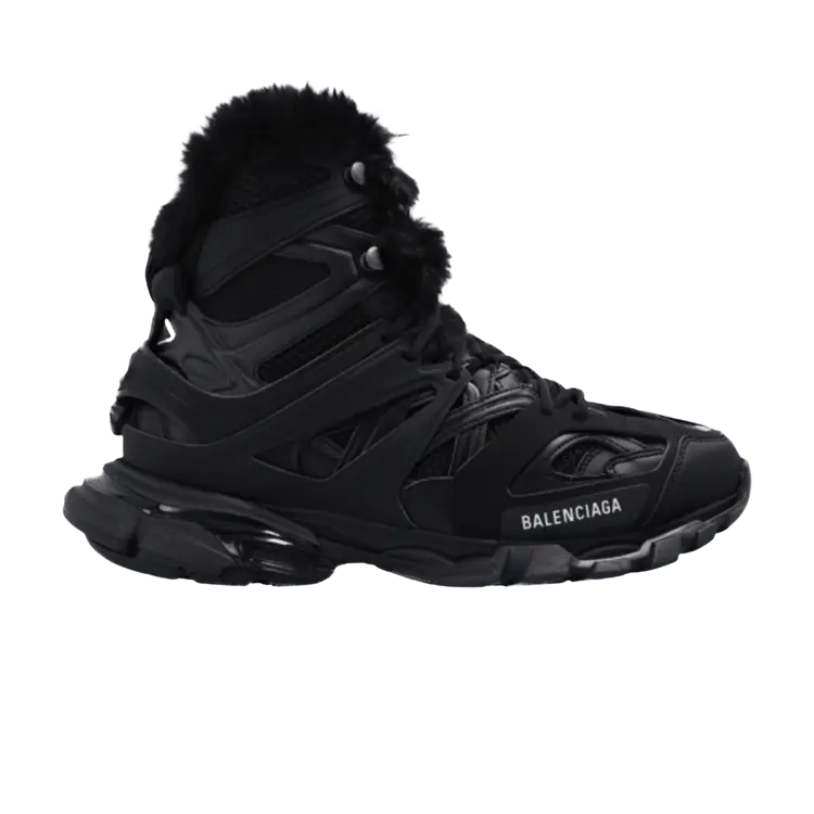 Кроссовки Balenciaga Balenciaga Wmns Track Hike 'Faux Fur - Black', черный