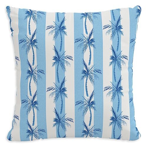 

Уличная подушка Cabana Stripe Palms синего цвета, 22 x 22 дюйма Cloth & Company, цвет Blue