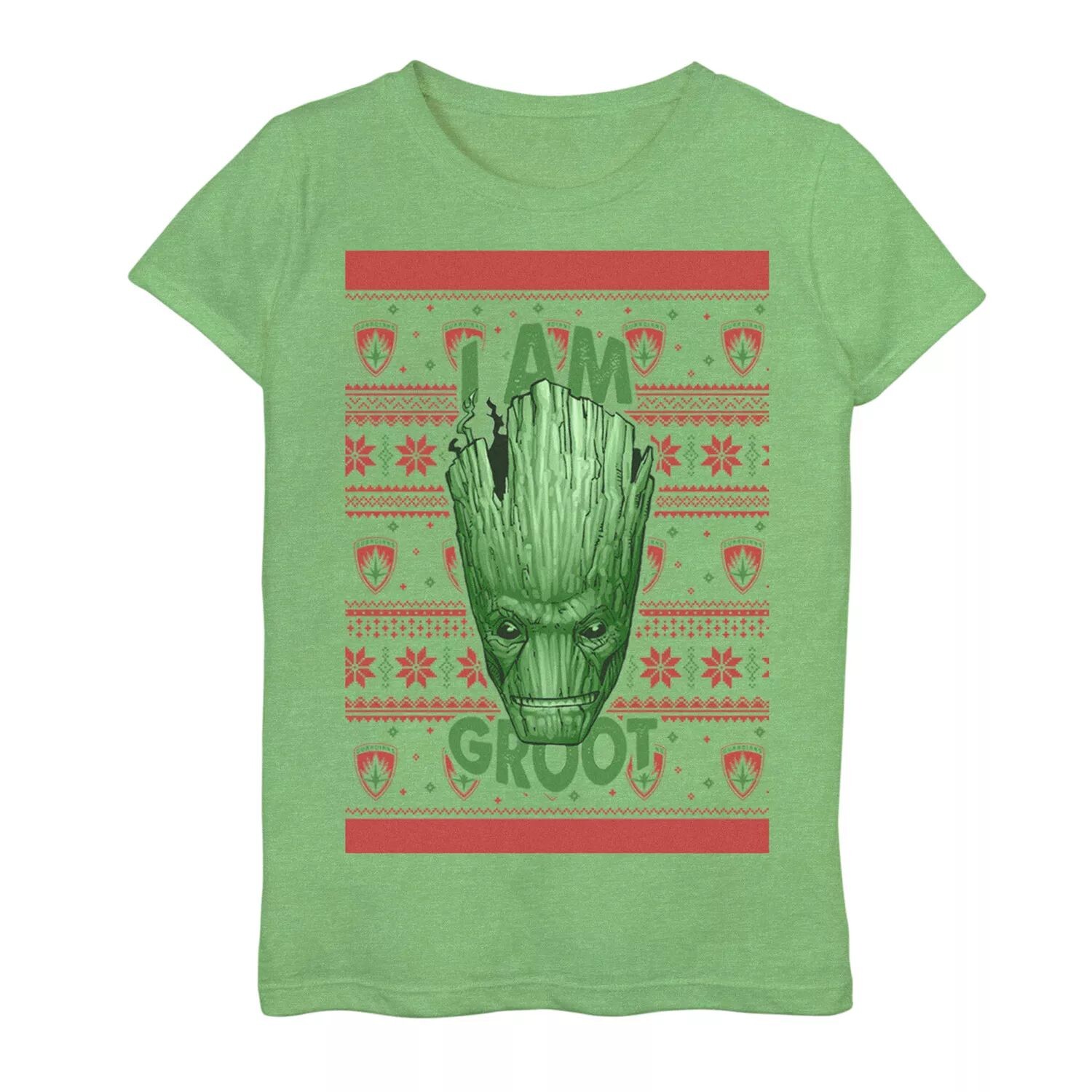 

Уродливый свитер Marvel «Стражи Галактики» для девочек 7–16 лет «Я Грут» Рождественская футболка Marvel