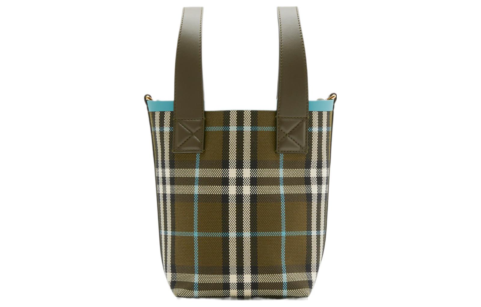 

Burberry Хлопковая холщовая сумка Сумка-шоппер Покупная сумка Плечевая сумка Нагрудная сумка Миниатюрная женская сумка Оливкового цвета