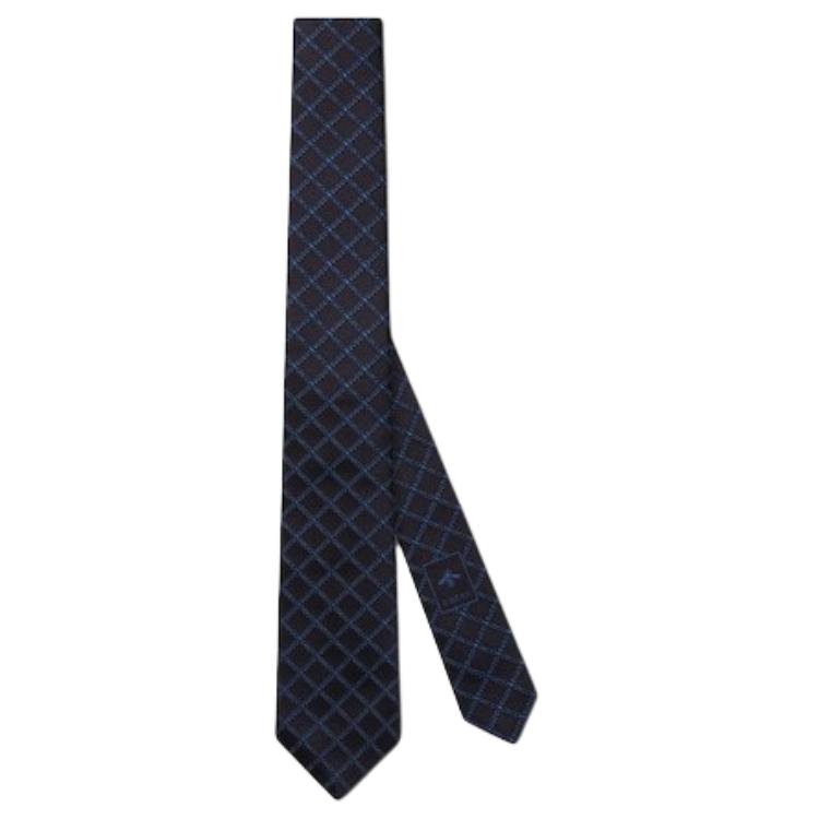 

GUCCI Шелковый галстук с жаккардовым логотипом, Blue