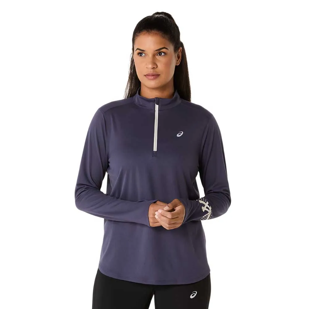 

Лонгслив Asics Icon half zip, фиолетовый