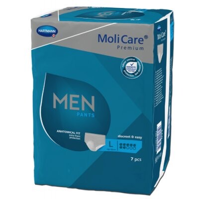 

Трусики-подгузники, мужские брюки 7 капель L, 7 шт. Molicare