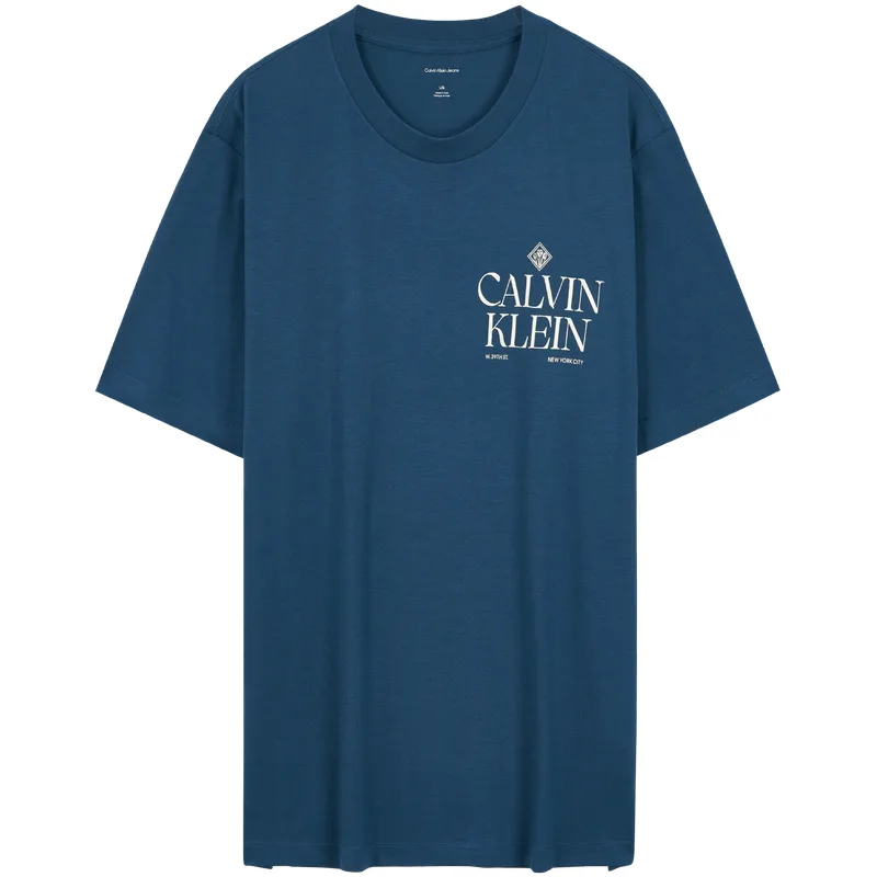 Футболка мужская с круглым вырезом Calvin Klein, 2ET-Turquoise Blue — фото 3
