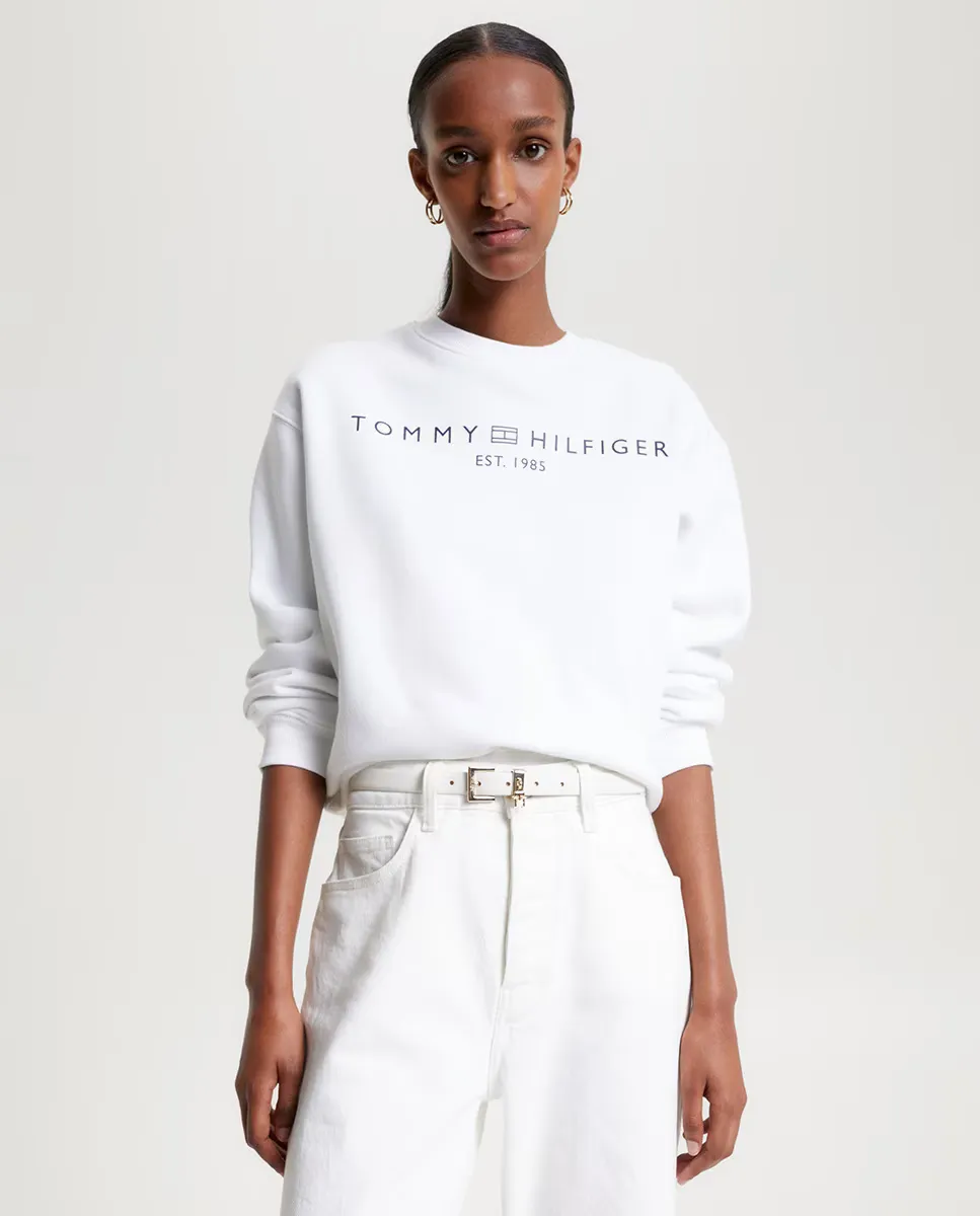

Женская толстовка с круглым вырезом и длинными рукавами Tommy Hilfiger, белый