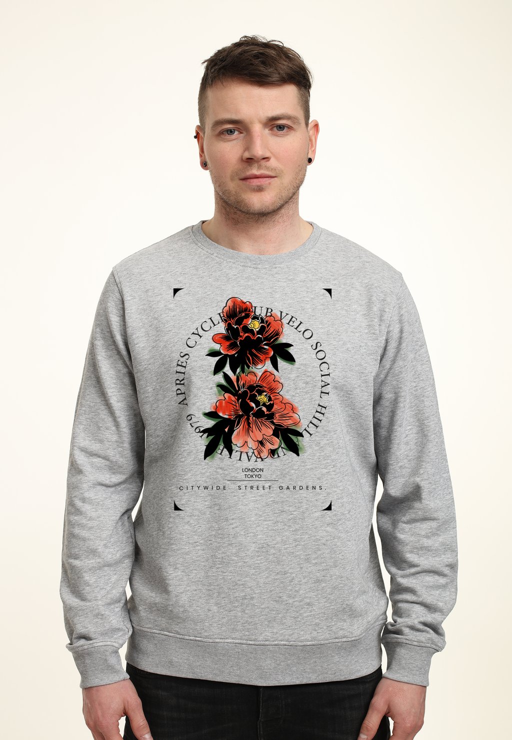

Толстовка MATT KEELING OSAKA TRACK Henry Tiger, цвет Heather Grey