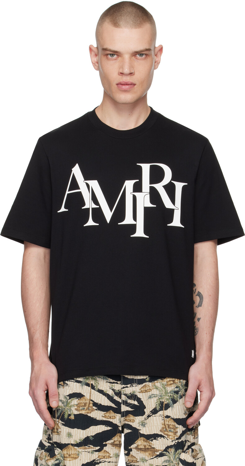 

Футболка AIRI 'AIRI' с шахматным логотипом AMIRI, черный