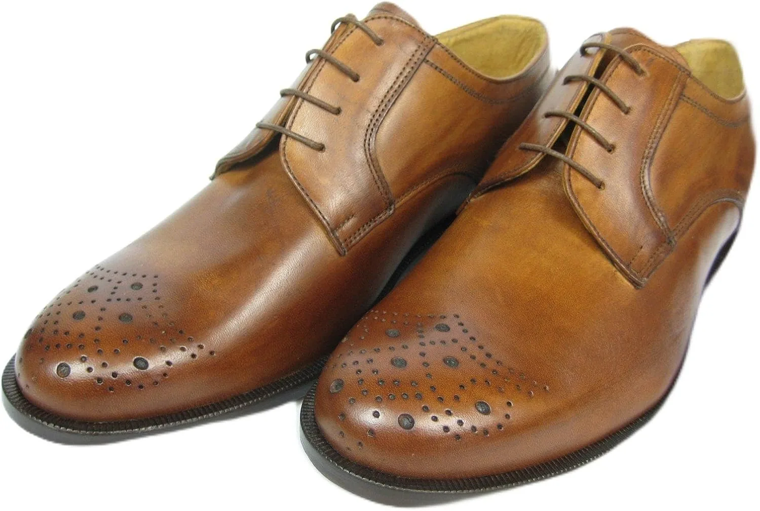 Мужские кожаные туфли Giorgio Scarpe в стиле Дерби, коричневый