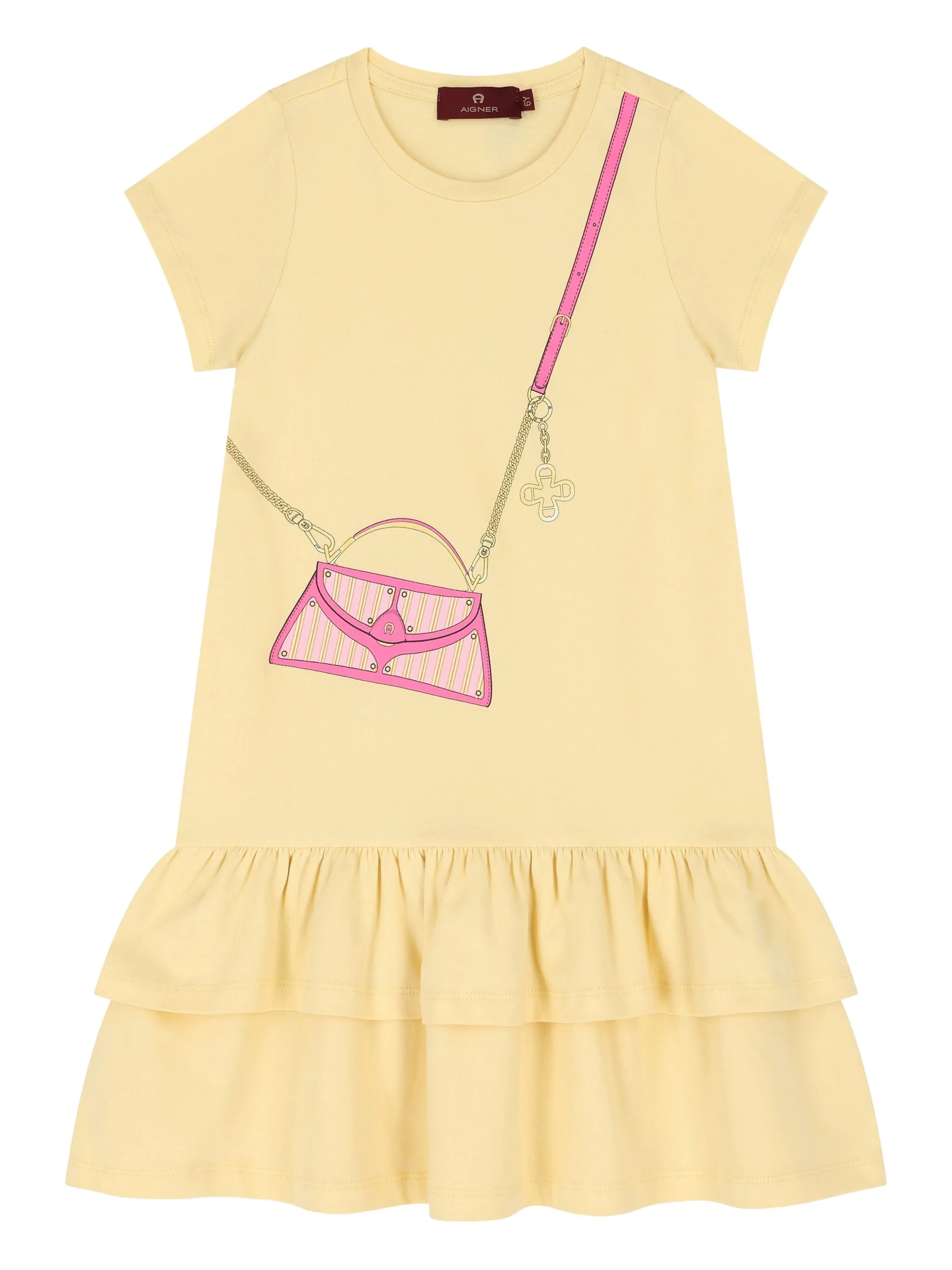 

Платье с пуговицами Aigner Kids, желтый