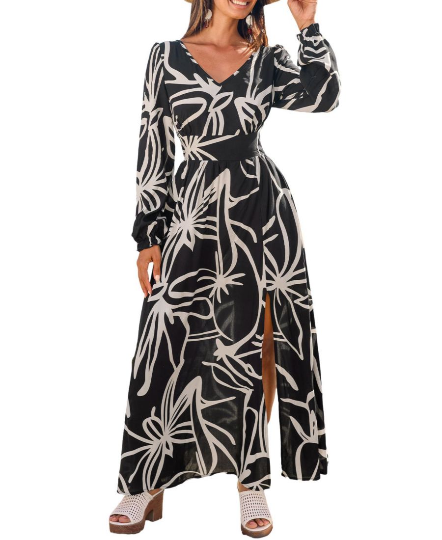 

Женское пляжное платье миди с плиссировкой и завязками на спине Cupshe, Black