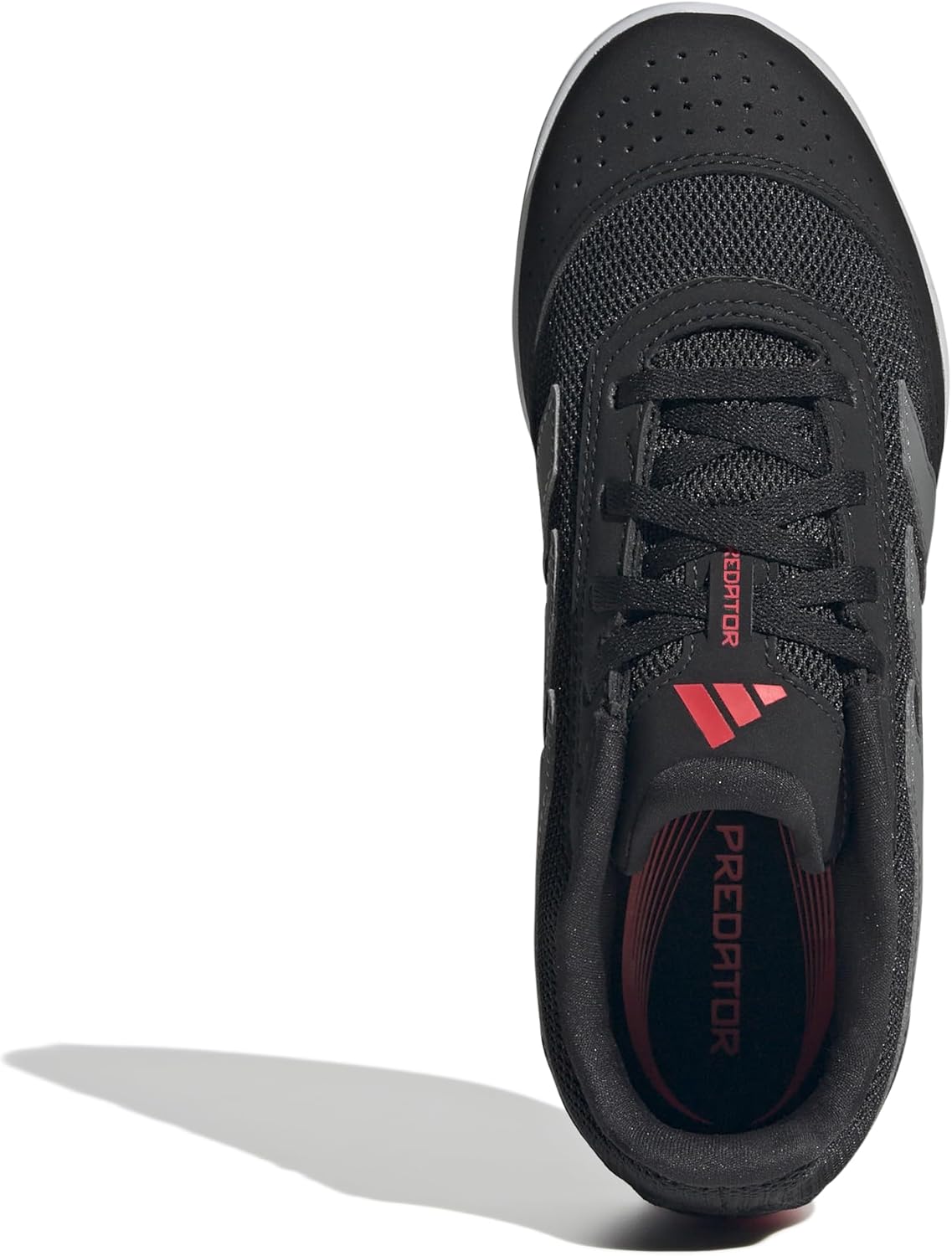 Детские кроссовки Adidas Club Predator Indoor (унисекс), черный/красный/серый/ярко-красный — фото 2