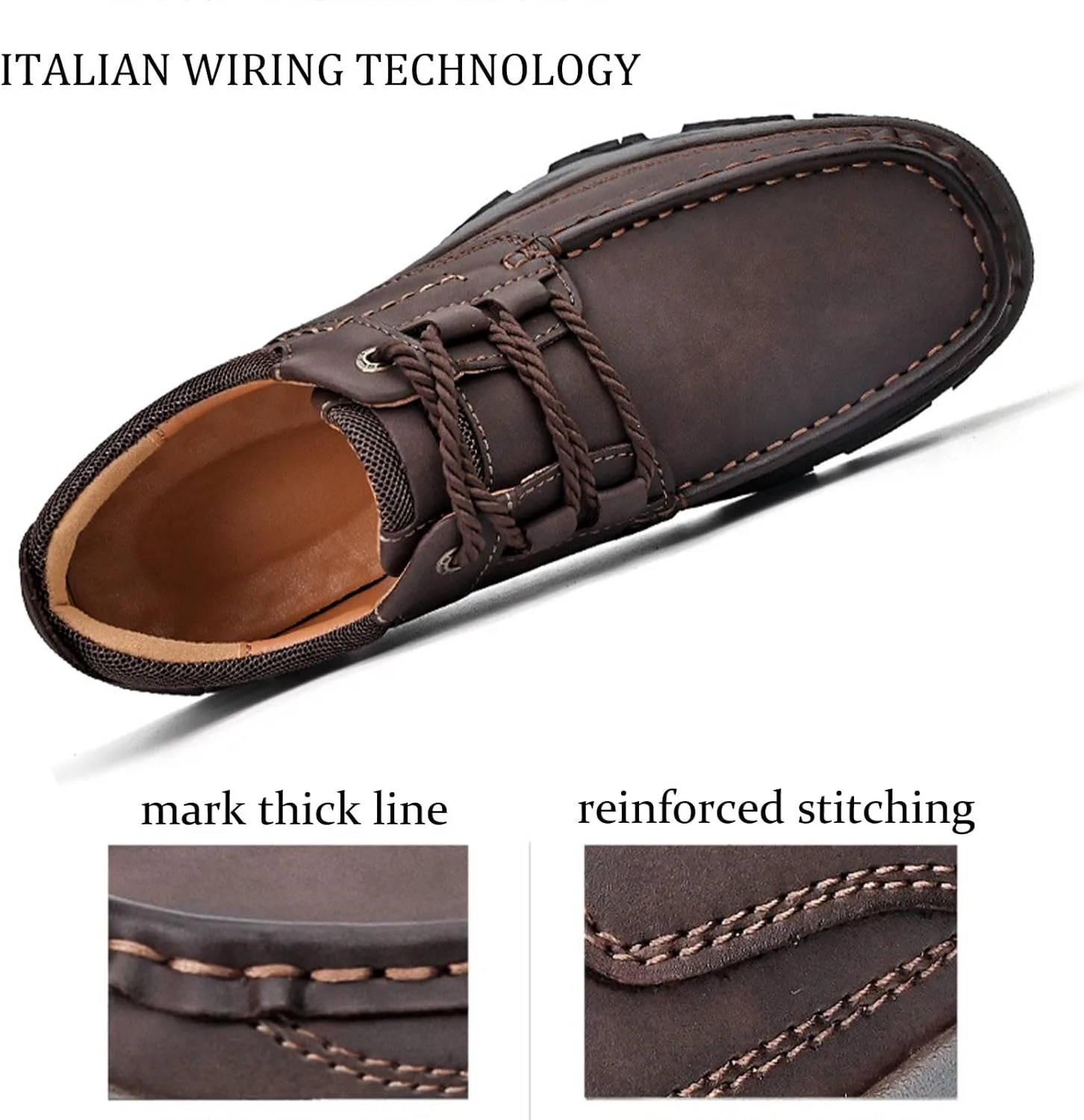 

Мужские кожаные слипоны Crepuscute с ручной строчкой, удобные повседневные обувь для прогулок, уличные спортивные нескользящие походные кроссовки, хаки