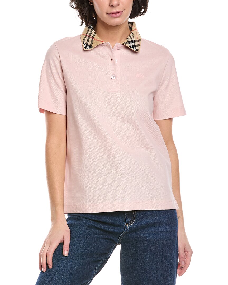 

Рубашка-поло в клетку Burberry, розовый