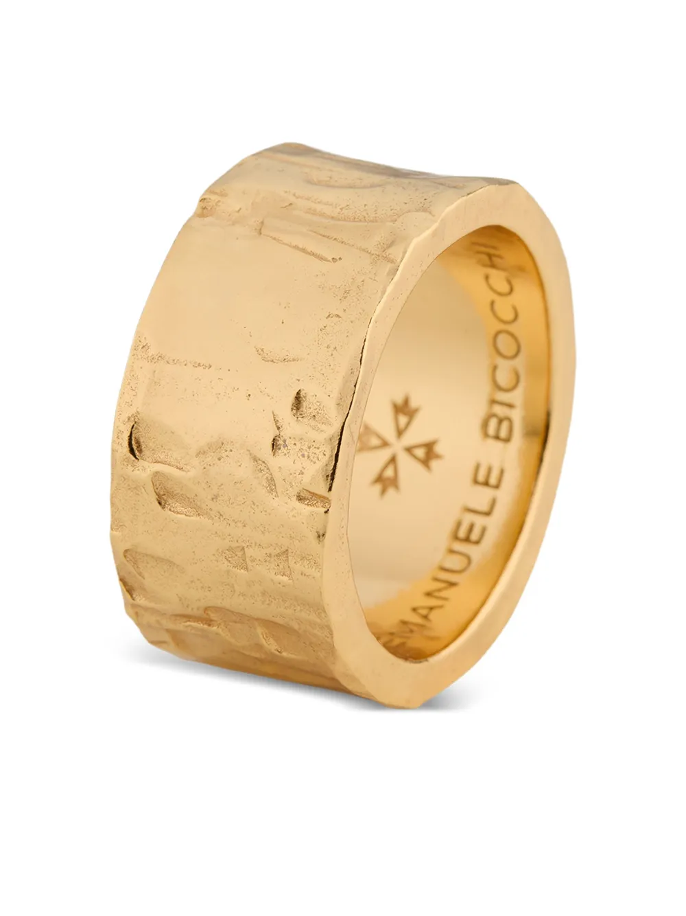 

Кольцо с эффектом чеканки Emanuele Bicocchi, золотистый