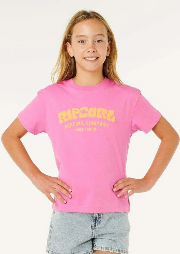 Футболка свободного кроя с принтом "surf puff" Rip Curl, Super Pink