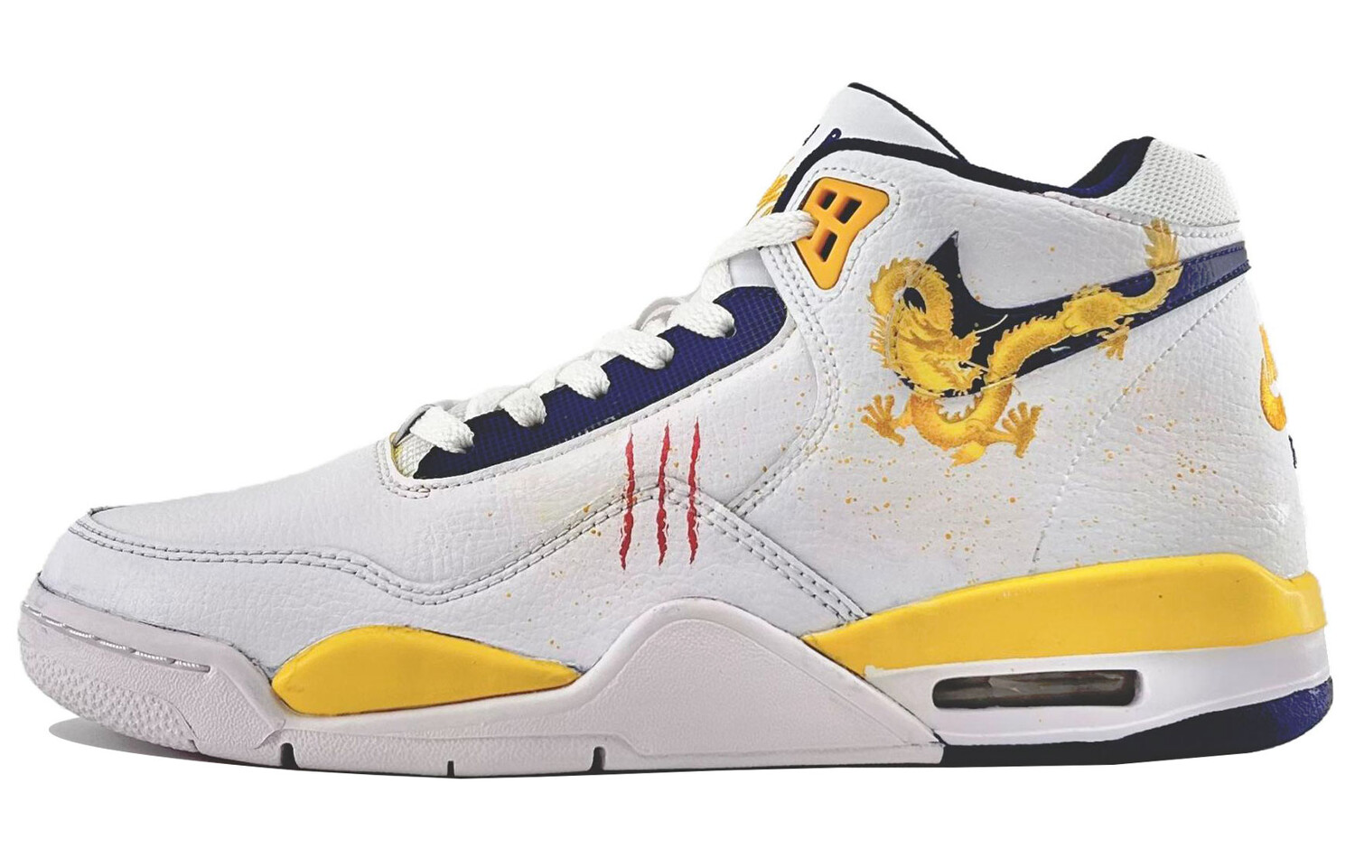 

Мужские баскетбольные кроссовки Nike Flight Legacy Vintage, White, purple and yellow