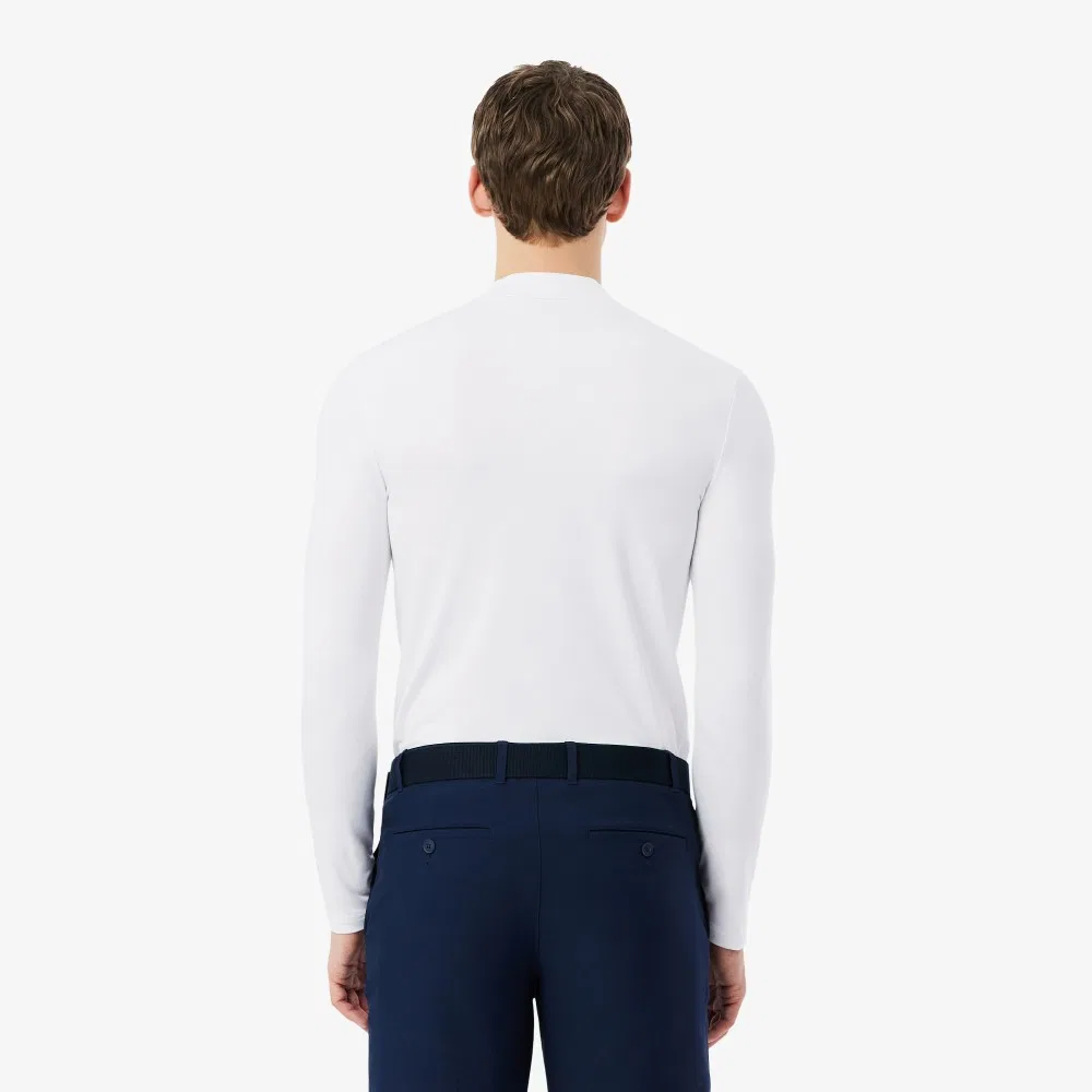 Мужской гольф Lacoste, базовый слой для гольфа, белый — фото 3