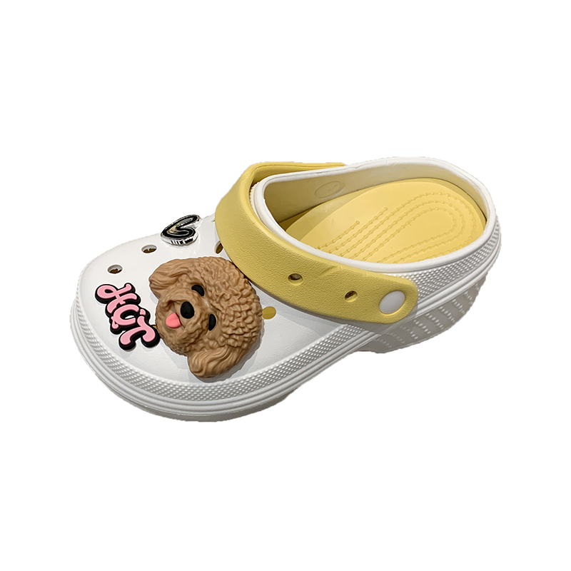 

Противоскользящие сандалии для детей и подростков, увеличивающие рост Wooden Rabbit, белый/желтый