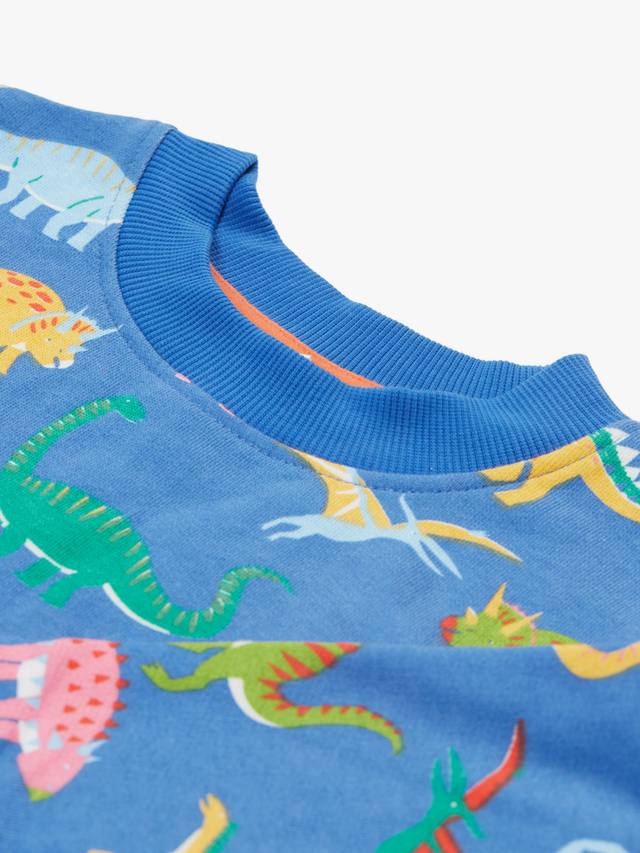 Детская толстовка Frigi Kids Superb Organic Cotton с динозаврами Frugi, Cobalt — фото 4
