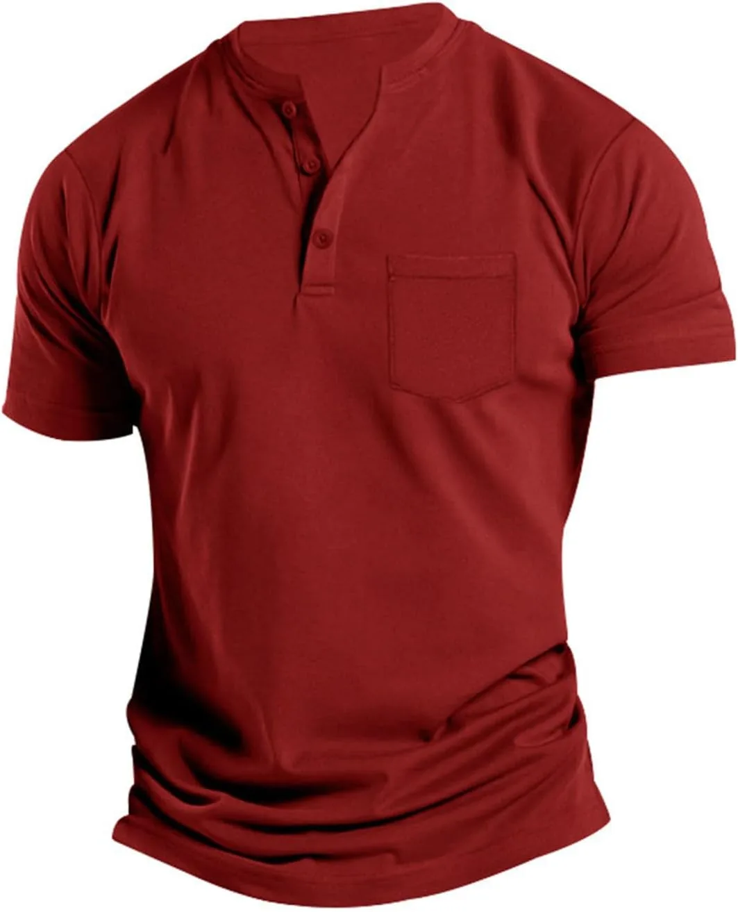 

Футболка-поло для мужчин Henley с карманом