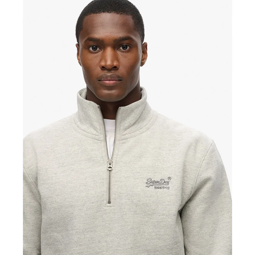 Толстовка Superdry Essential Logo Henley, серый — фото 2