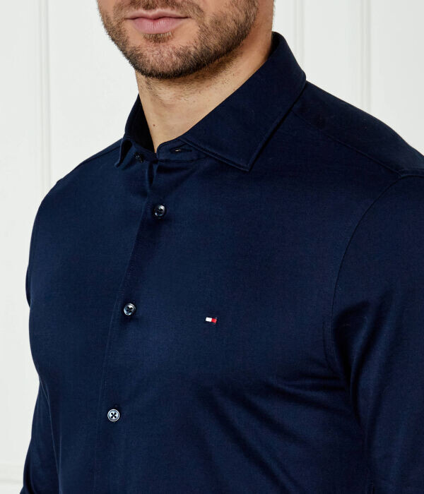 Рубашка мужская Tommy Hilfiger Slim Fit на пуговицах, синий — фото 4