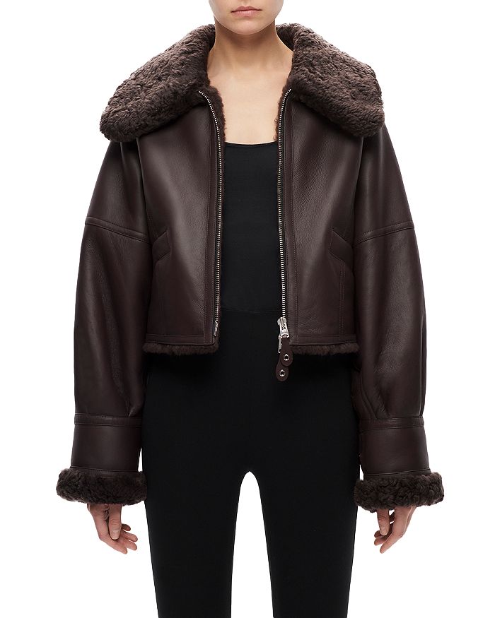 

Куртка-бомбер из опаловой кожи Shoreditch Ski Club, коричневый