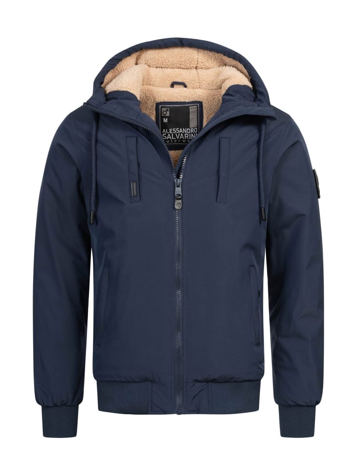 

Зимняя куртка AS-431 темно-синего цвета Alessandro Salvarini