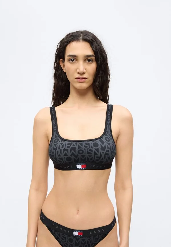 Бикини топ с принтом «наследие» Tommy Hilfiger, Black — фото 3