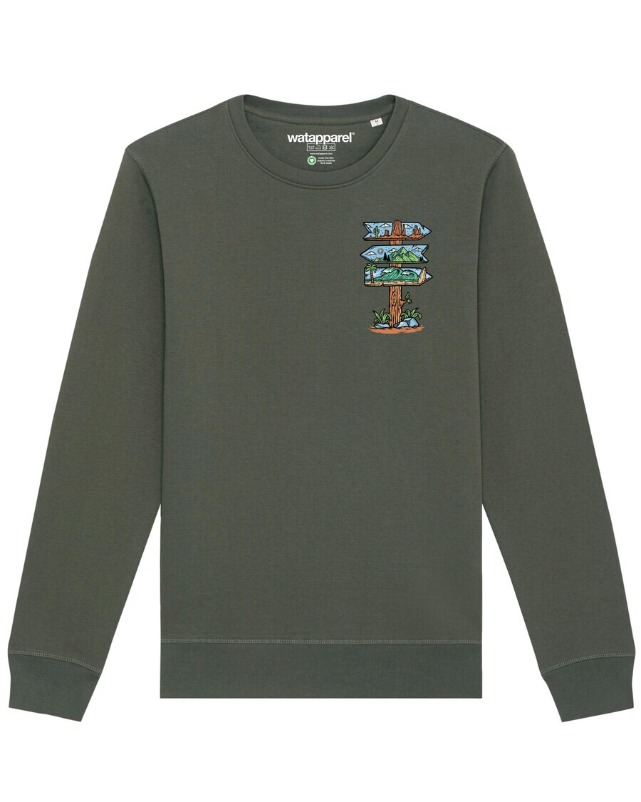 

Свитер Watapparel Sweatshirt Adventure is everywhere, оливковый