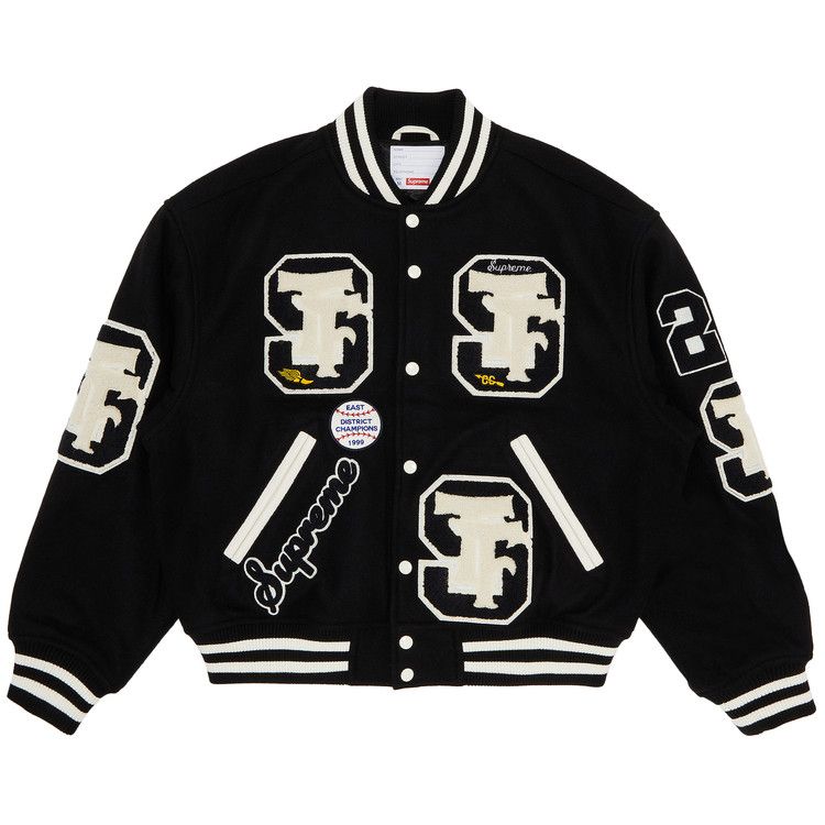 

Куртка Supreme Drill Team Varsity Jacket, Black