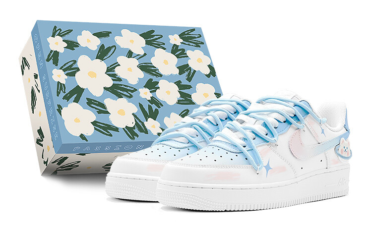 

Мужские кроссовки для скейтбординга Nike Air Force 1, Pink and Blue